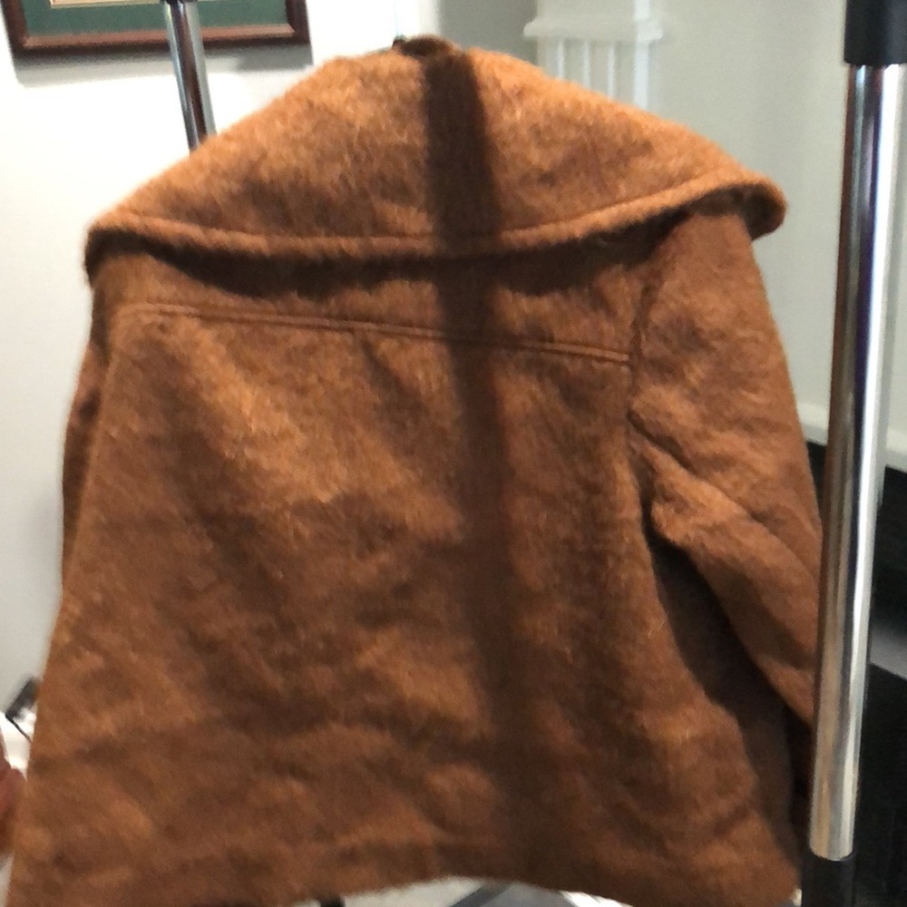 Wool-Blend Brown Short Coat - Women's Jacket a new day - Picture 5 of 7